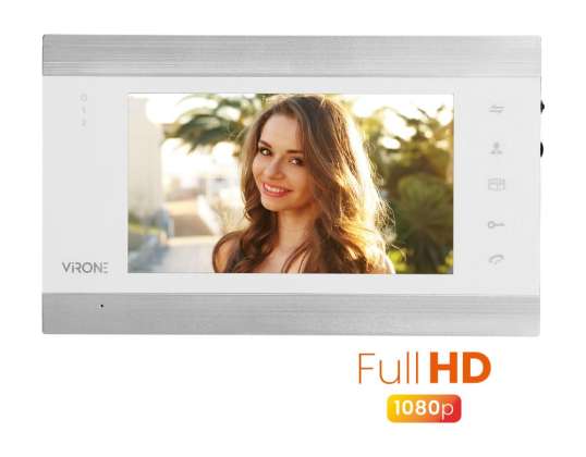 Krāsains video monitors 7" balts ar bezmaksas lietotni telefonā