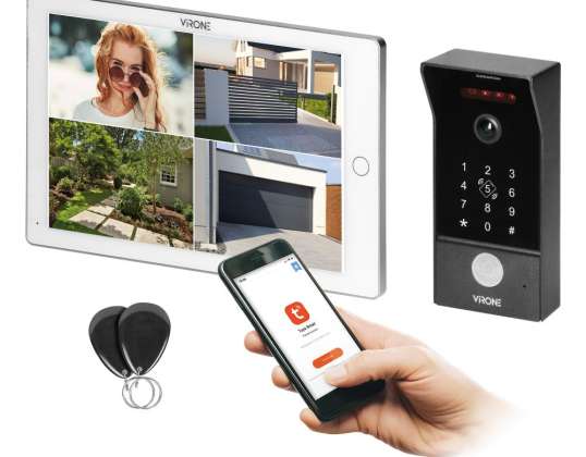 MAILO. Set für Türsprechanlagen für Einfamilienhäuser. 4-adrig. 10&quot;. Wi-Fi. Touchscreen. Full HD. RFID. Verschlüsseler