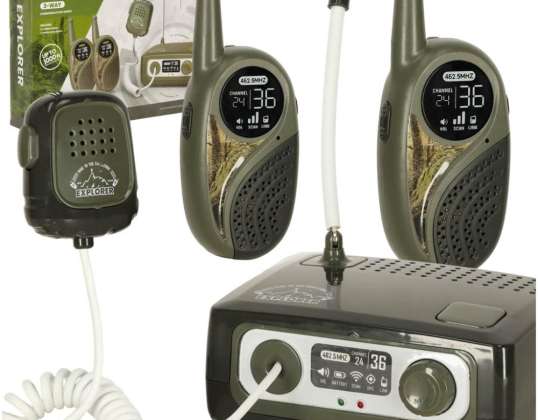 Walkie Talkie walkie-talkie-sett med kontrollpanel for barn kaki