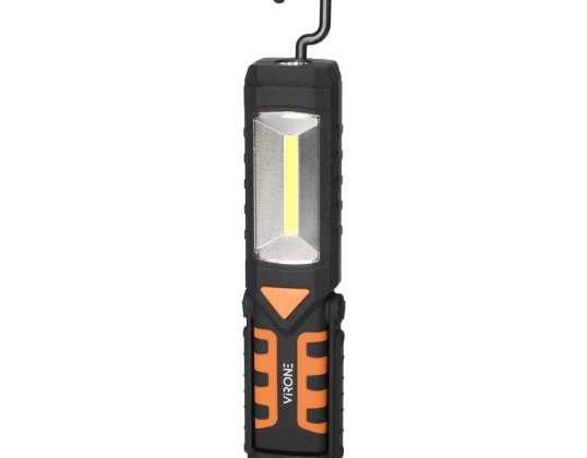 LED COB 3W 1W LED darbgalda lampa 1200mAh ar powerbank funkciju
