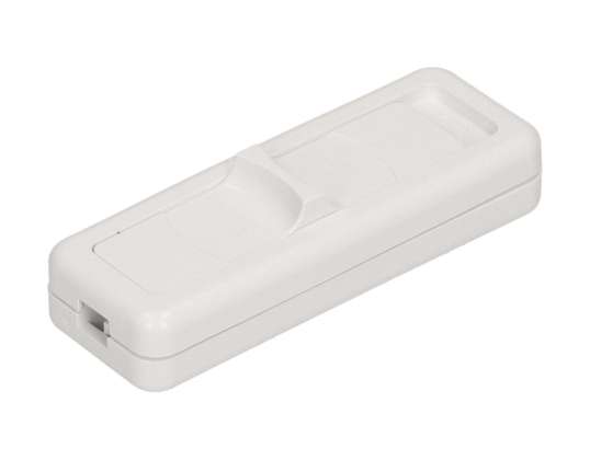 Slide Switch. Two-Pole 2.5A. White