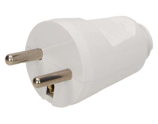 Eenvoudige stekker 2P Z. wit