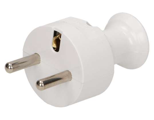Eenvoudige stekker 2P Z. wit