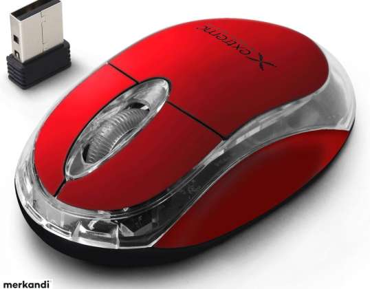 XM105R Extreme kabellose Maus 2.4GHz 3D optisch USB HARRIER rot