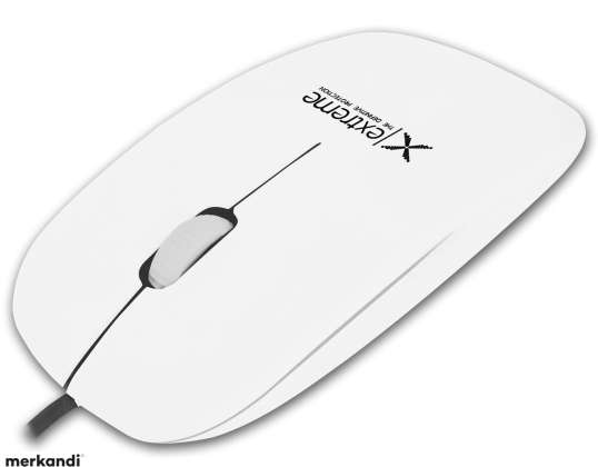 XM111W Extreme souris filaire. 3D optique USB C Lacerta blanche