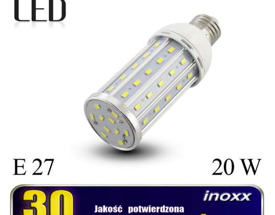 Ampoule e27 led maïs 20w métallique 6000k froide