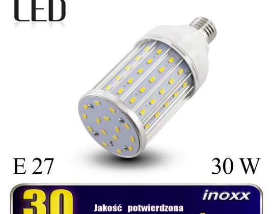 Ampoule LED E27 corn 30W métallique 3000K chaude