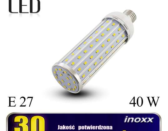 Bombilla e27 led corn 40w metal 3000k cálido