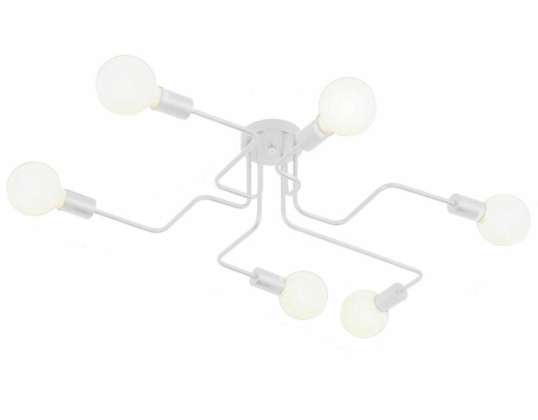 ZD74K Taklampe 6 armer hvit