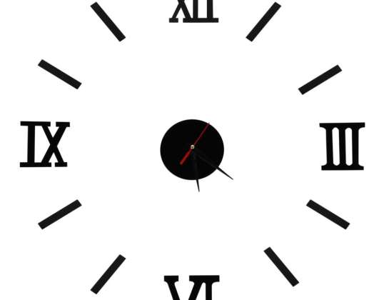 Wanduhr aufklebende schwarze römische Ziffern