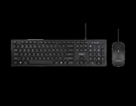 LEC KOM1027 Rebel WDS200 Kabelgebundenes Tastatur- und Mausset