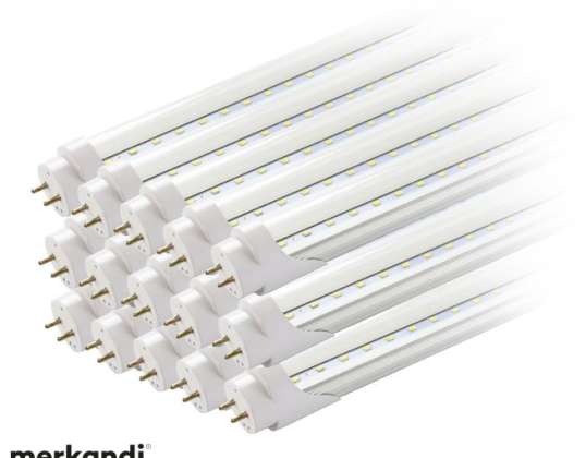 Set: 15x LED-Leuchtstoffröhre 120 cm 18W T8 4000K G13 neutral transparent