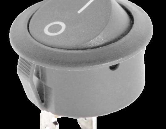 Konnektör Rocker Anahtarı Yuvarlak R5 0 1 Gri 6A/250V LX3049S