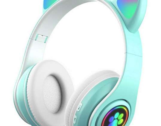 ZS7D Headphones bt 5.0 led turquoise ears