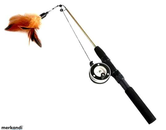ZW10 Caña de pescar de juguete para gatos pluma