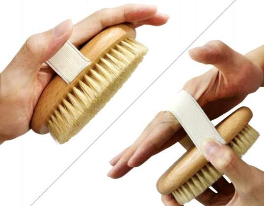 NATÜRLICHE TROCKENE, NASSE KÖRPERMASSAGEBÜRSTE, IDEAL FÜR DIE HAUT