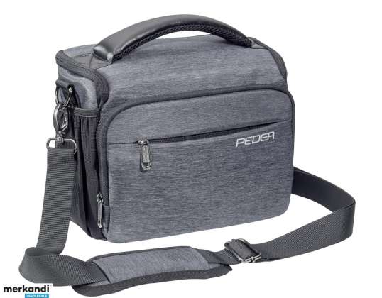 Camera Bag Photo Bag with Rain Cover and Accessory Compartments, grey