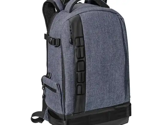 Sac à dos photo Sac à dos photo avec housse de pluie, sangle de transport et compartiments pour accessoires, gris