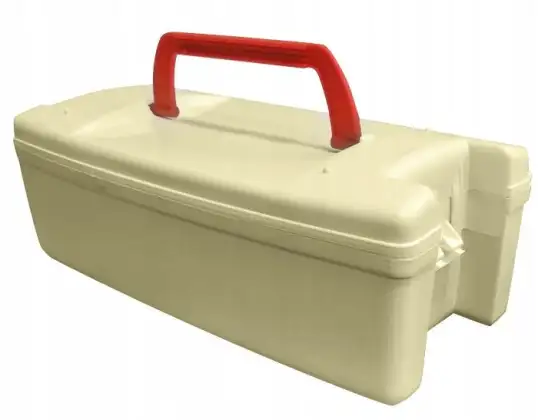 FISHING BOX TOOL ORGANIZER CONTAINER MEDIUM CREAM