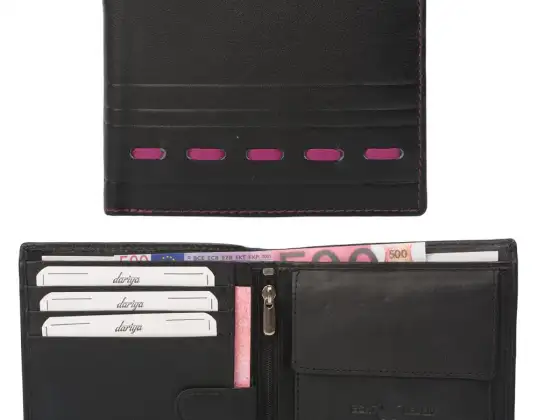 &amp;quot;Color Exclusive&amp;quot; Rindleder Geldbörse mit großem Kleingeldfach, 6 Kartenfächer