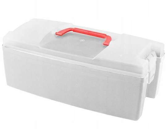 BOÎTE DE PÊCHE BOÎTE D’ORGANISATEUR D’OUTILS GRAND CONTENEUR BLANC GRAND BLANC