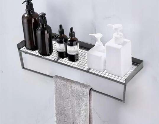 ESTANTERÍA METÁLICA PARA COLGAR EN LA PARED TOALLAS PARA EL BAÑO 60cm