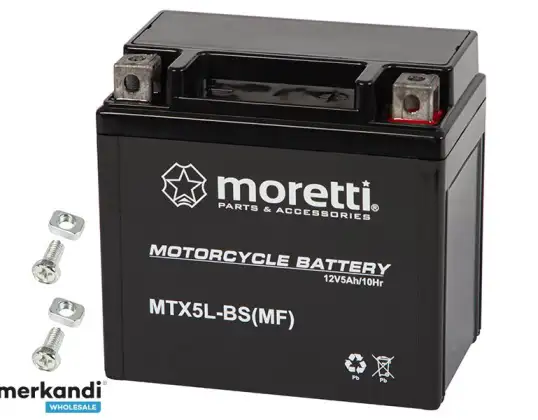 82 353# Moottoripyörän akku 12v 5ah mtx5l bs moretti