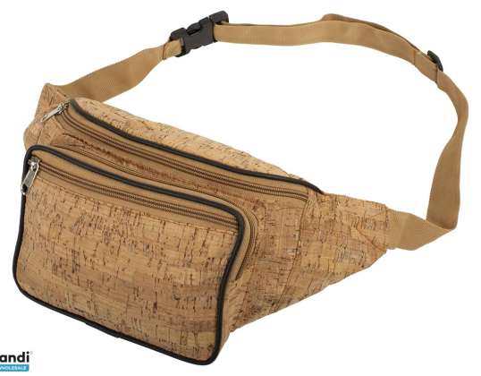 Bauchtasche mit Reißverschlüssen - veganes Korkmaterial - nachhaltig