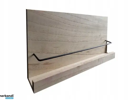 WANDHÄNGENDES REGAL DEKORATIVES HÄNGEREGAL AUS INDUSTRIELLEM METALL AUS HOLZ