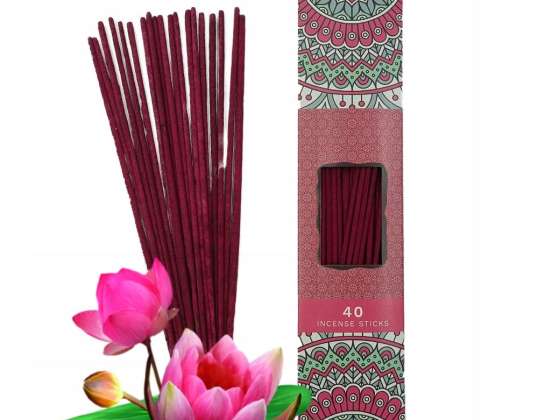 VARILLAS DE INCIENSO PERFUMADAS FLOR DE LOTO 40 PIEZAS VARILLAS DE LOTO PERFUMADAS