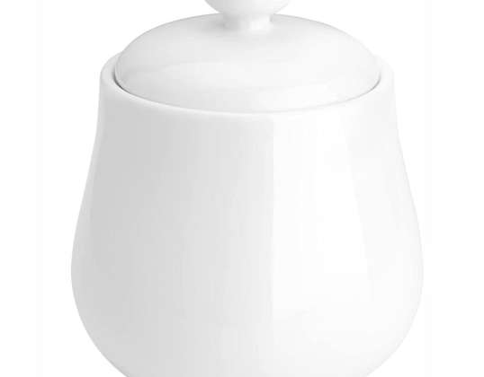 SUIKERPOT SUIKERPOT WIT PORSELEIN MET DEKSEL