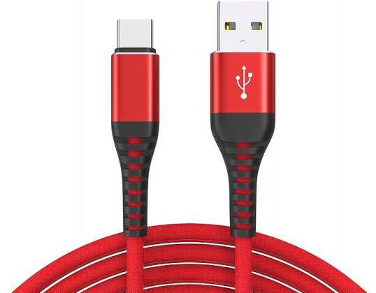 ZESÍLENÝ KABEL TYPE-C QUICK CHARGE 3.0 RYCHLÉ NABÍJENÍ USB-A - USB-C 2m