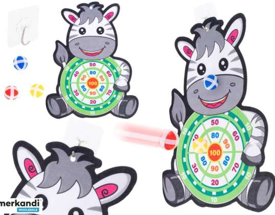 Dartscheibe mit Velcro Kugeln Zebra