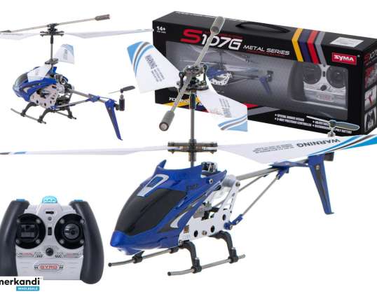 Ferngesteuerter Hubschrauber für RC-Fernbedienung SYMA S107G blau