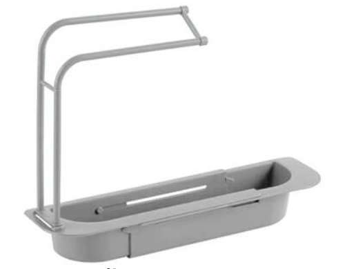 Telescopic sink shelf ButlerDry (gray) ~ sidra | Adjustable Sink Organizer