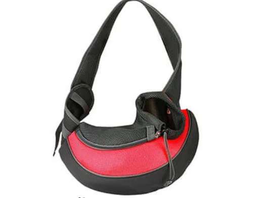 Носач за слинг за кучета Chico (red-s-size) ~ pupca | Превозвач за слинг за домашни любимци | Малка клетка за кучета