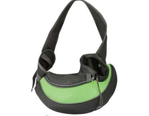 Tragetuch für Hunde Chico (grün-s-Größe) ~ pupca | Pet Sling Träger | Kleiner Hundetransporter