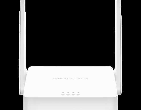 THE MW302R. trådløs. enfelts. 300 Mbps. 802.11n/g/b. 2xLAN. 1xWAN. 2 antenner/ MERCUSYS