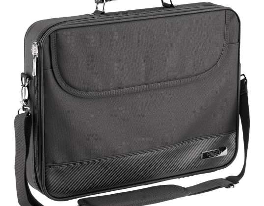 Laptoptasche 15,6 Zoll (39,6 cm) Notebook Umhängetasche mit Schultergurt, schwarz