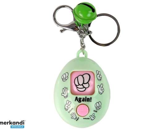Keychain Game Paper Stone Scissors Green