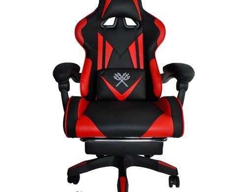 Chaise de jeu noire et rouge Dunmoon