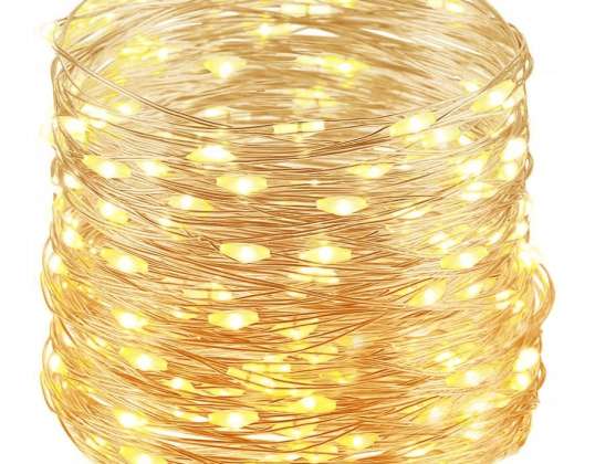 LEDNINGER 80 LED-BATTERIER HVITT VARMT LYS 80LED VARMT LYS