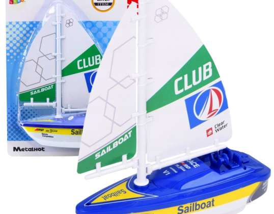 Zeilboot Turbine Drive op batterijen blauw