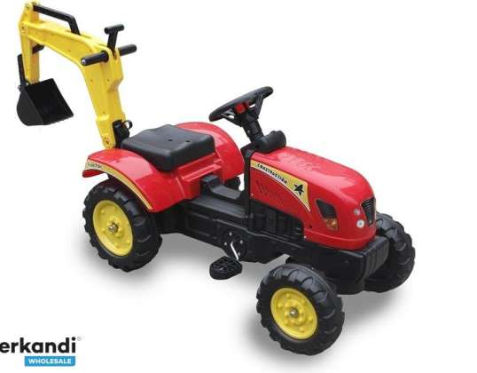 Traktor mit Schaufel rot Pedale