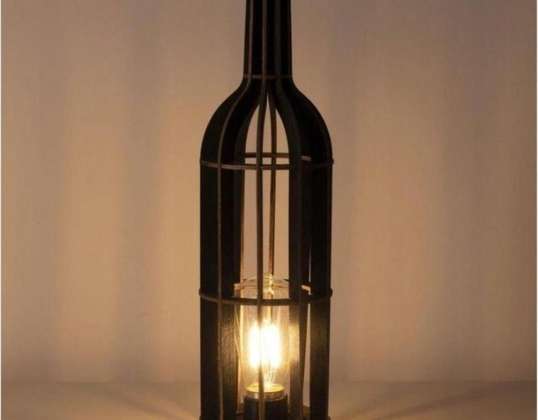 LED TAFELLAMP WIJNFLES LAMP LOFT VINTAGE LAMP VOOR DIY MONTAGE E27 35cm