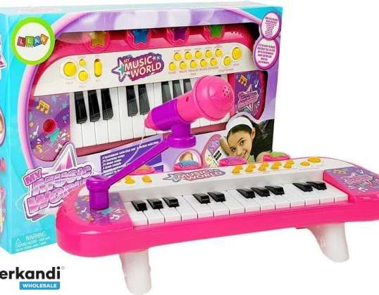 Tastatur Klavier 24 Tasten USB Mikrofon Rosa