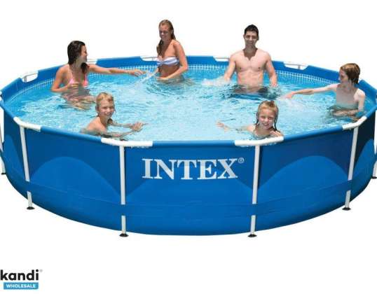 Basen ogrodowy metalowy stelaż stelażowy okrągły Intex 28210NP 366 x 76 cm