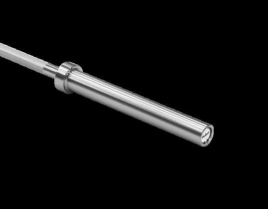 Olympijská tyč rovná 50 mm s ložisky Olympijská činka s ložisky 220 cm 20 kg REBEL ACTIVE