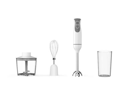 Hand Blender with Chopper Oliver Voltz OV51112NSC, 600W, 700ml, stainless steel rod, With egg whisk, White