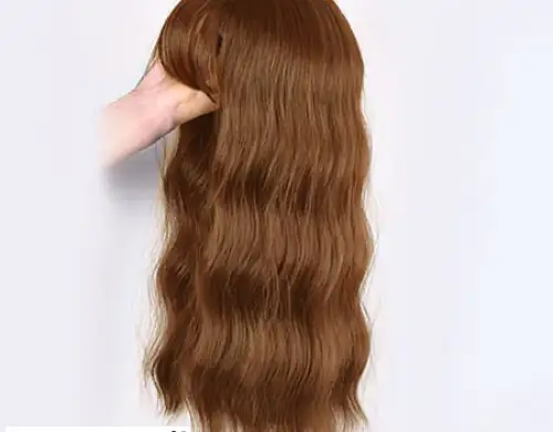 Moterys&amp;#039; s Banguotas perukas Anitta (šviesiai rudas-45 cm) ~ preck | Sintetinis banguotas perukas